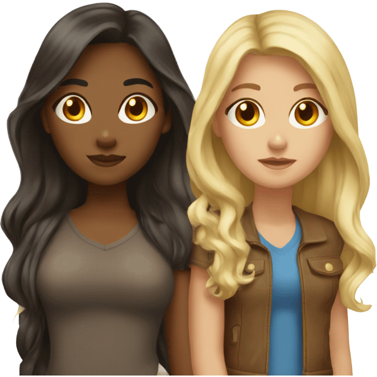 3 girls 2 blond and a brune  emoji