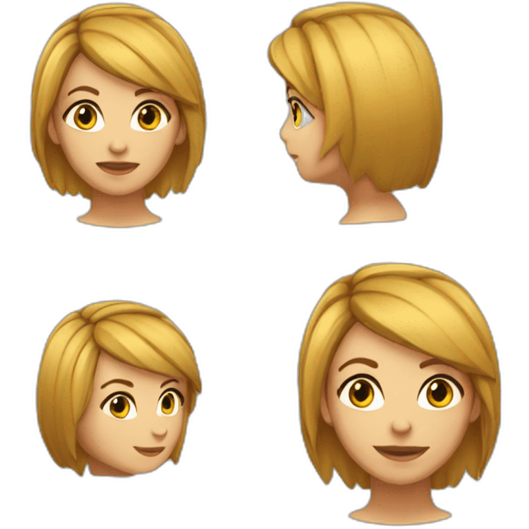 Gaming woman cabelo cacheado curto emoji