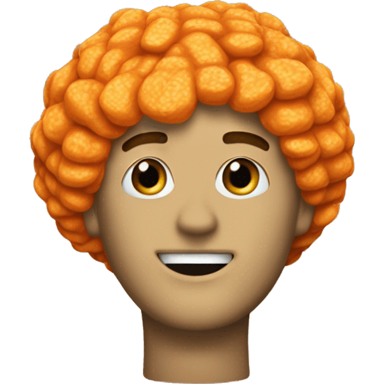 Orange cheeto with a blonde toupee emoji