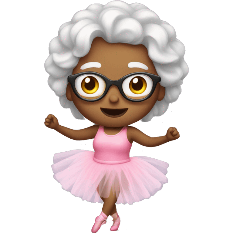 Grandma with a tutu dancing emoji