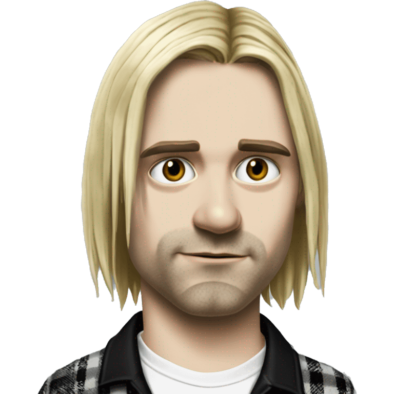 Realistic Kurt Cobain wearing Wednesday Addams T-shirt lapels  emoji