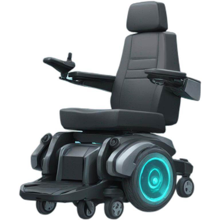 futuristic fantasy electric wheelchair emoji