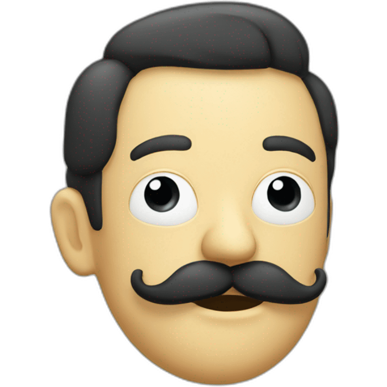 A moustache in the rubber hose animation style emoji