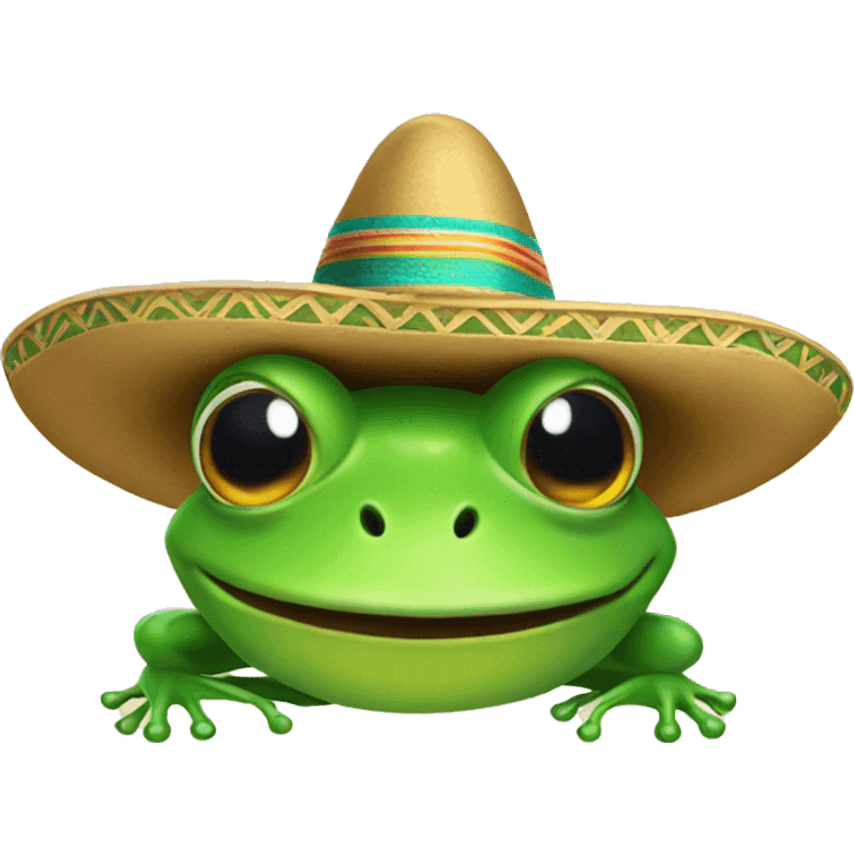 Frog wearing a sombrero emoji