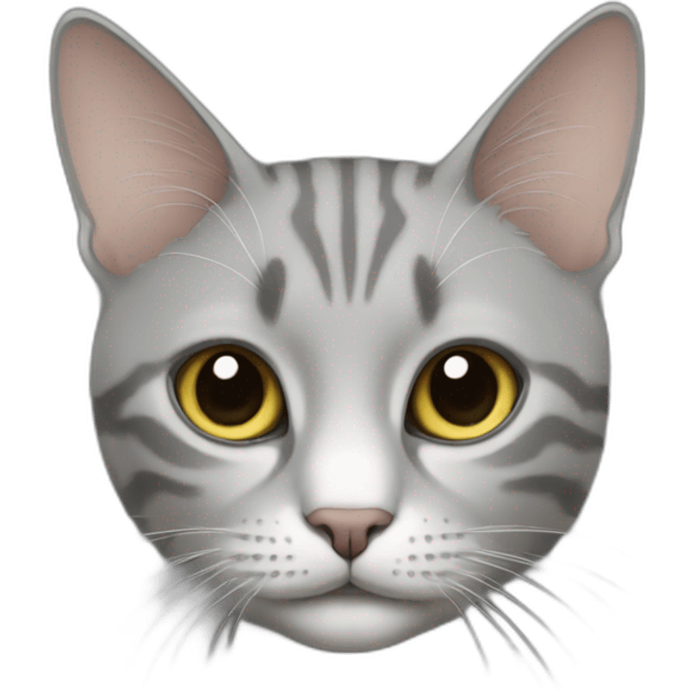 Cat grey with iphone emoji