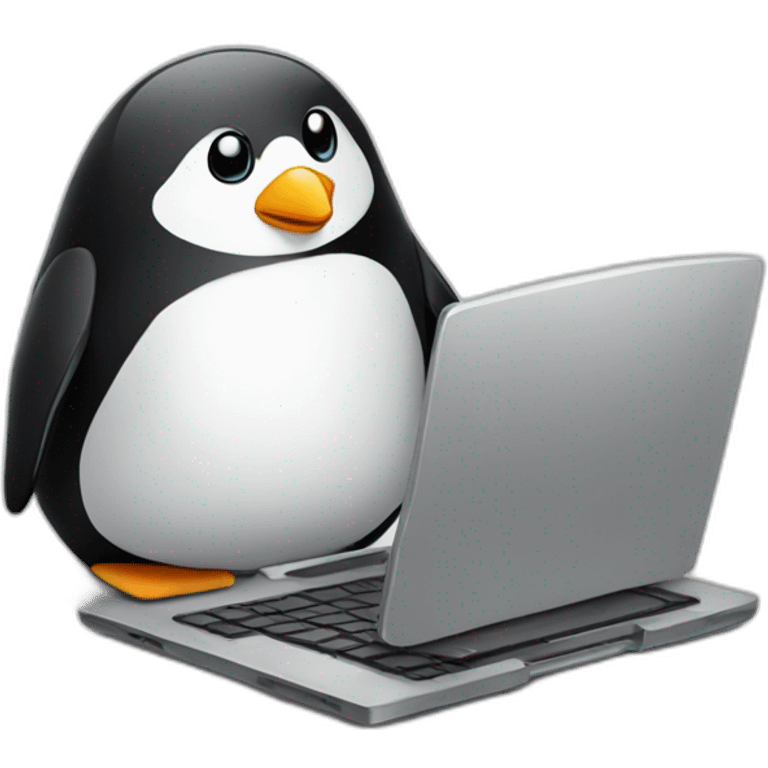 penguin-with-laptop emoji