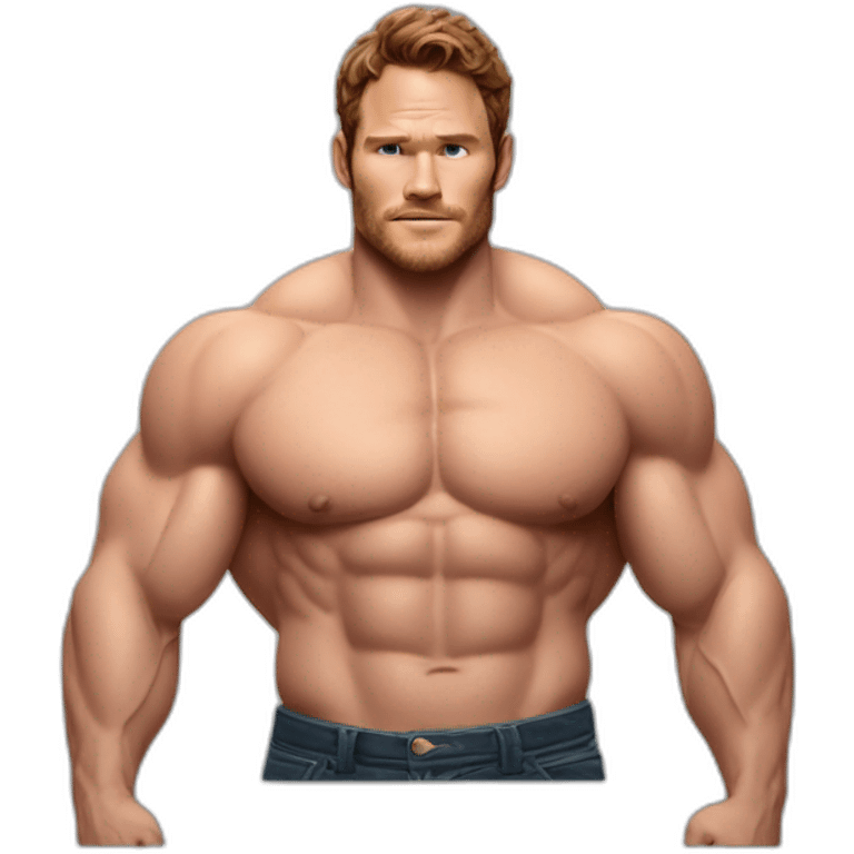 Chris Pratt Bodybuilder giant emoji