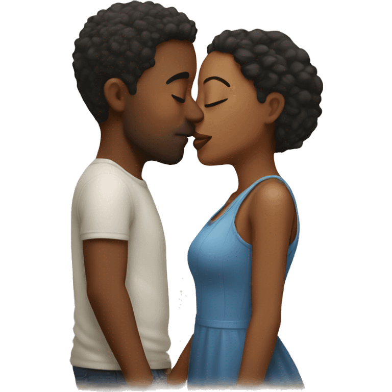 cute couple kissing  emoji