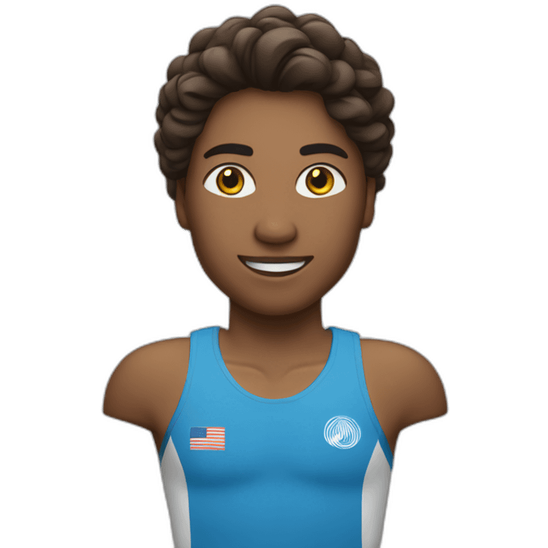 Un athlete olympique brun emoji