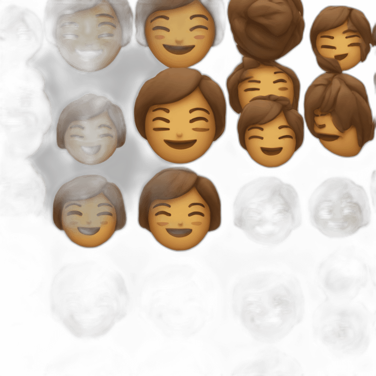 Brown hamrede woman with tilted head, closed eyes and Big smil emoji