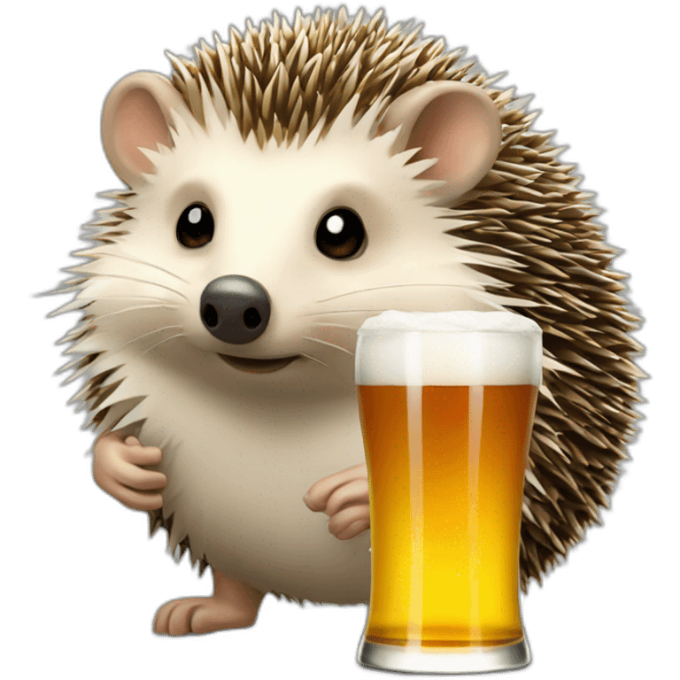 hedgehog drink beer hodl bitcoin emoji