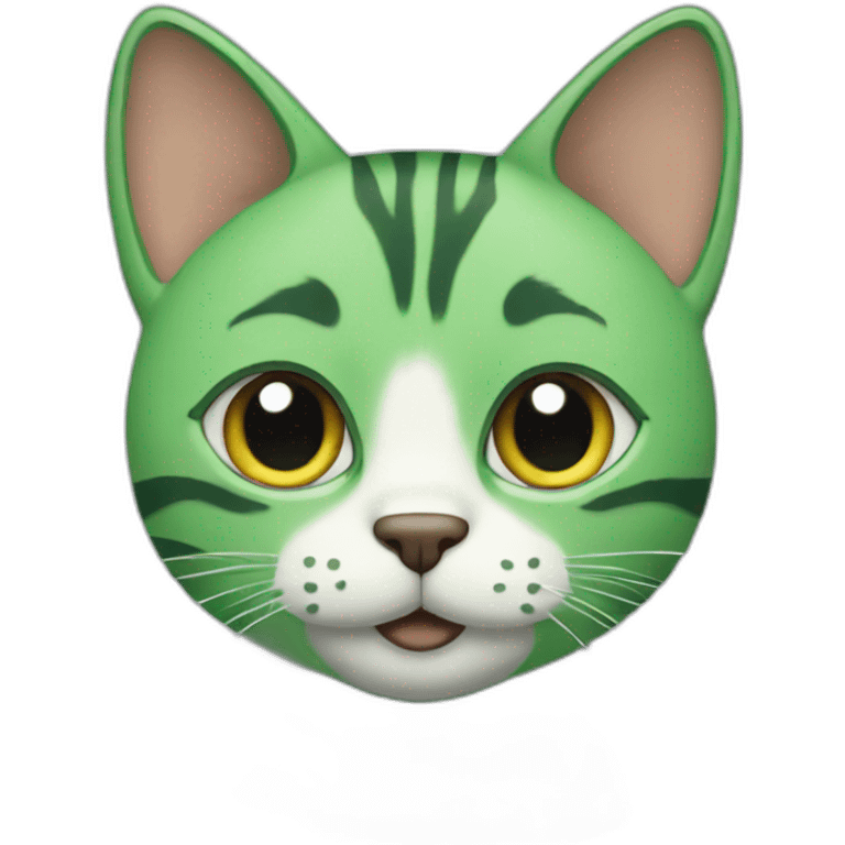 Green cat emoji