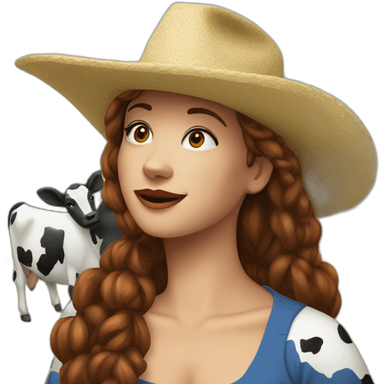 Une vache chanteuse emoji