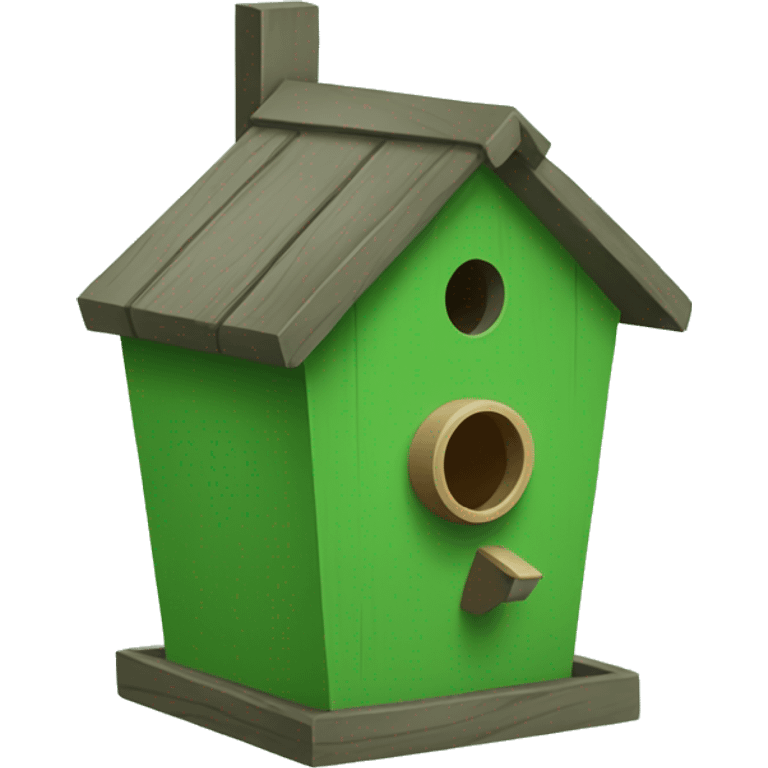 green birdhouse aviary emoji