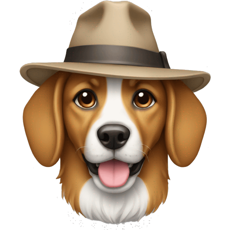 dog whit hat emoji