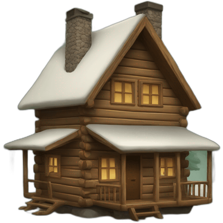 Cabin in the wood emoji