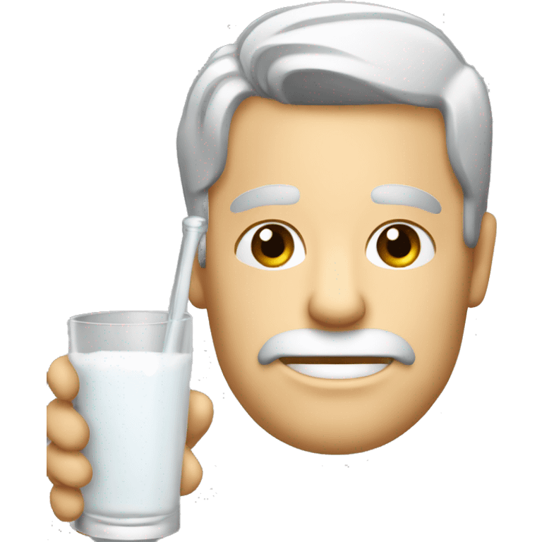 a white male drinking glass handle bottle emoji