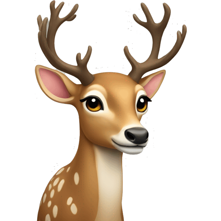 elegant deer emoji