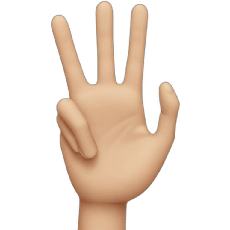 Hand with 3 fingers emoji