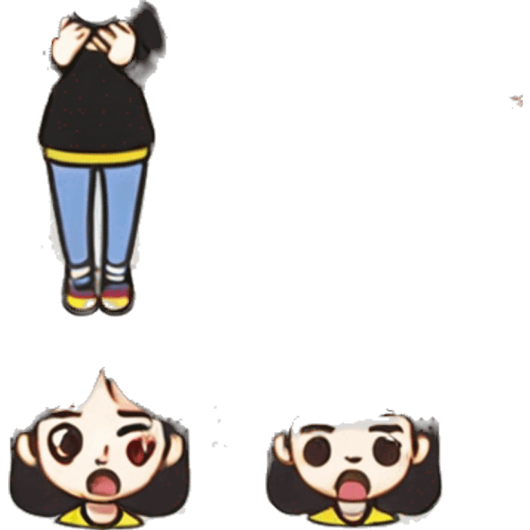 Create Korean girl surprised  emoji