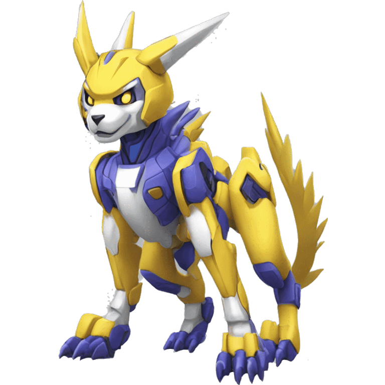 WereGarurumon-Renamon-Medabot-Mecha full body emoji