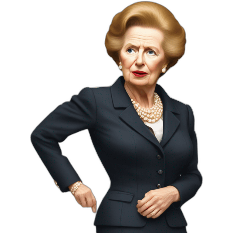 Margaret Thatcher shaking her big sexy butt emoji