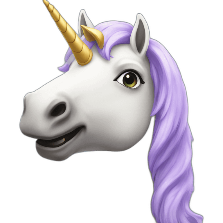 Una papera unicorno emoji