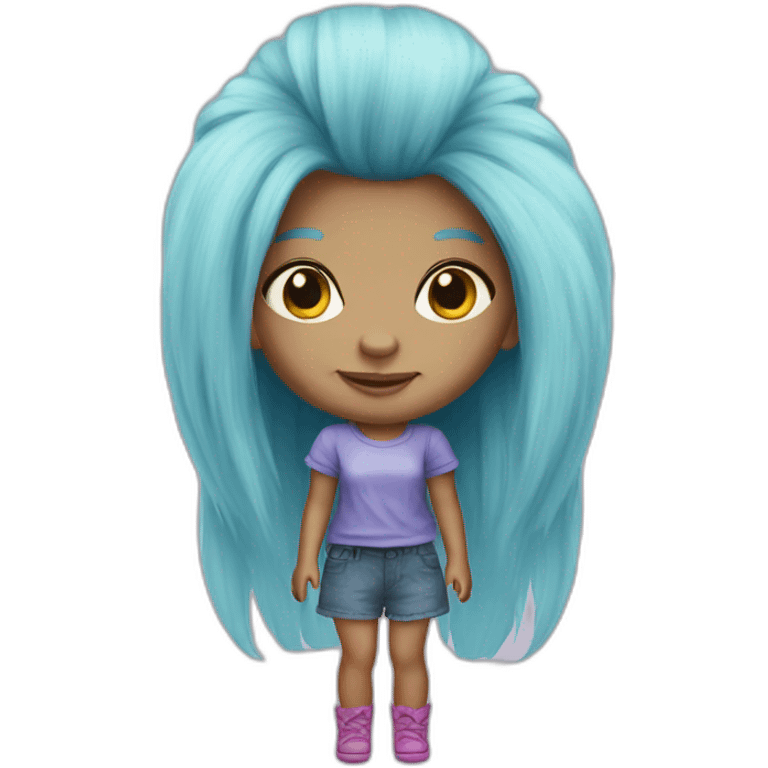 cute girl troll doll emoji