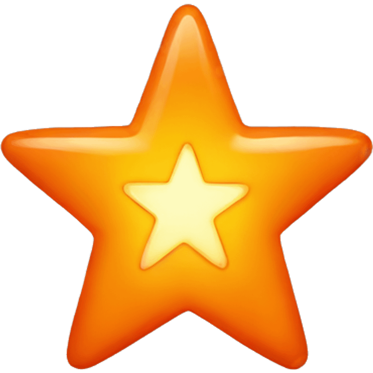 one bright orange star  emoji