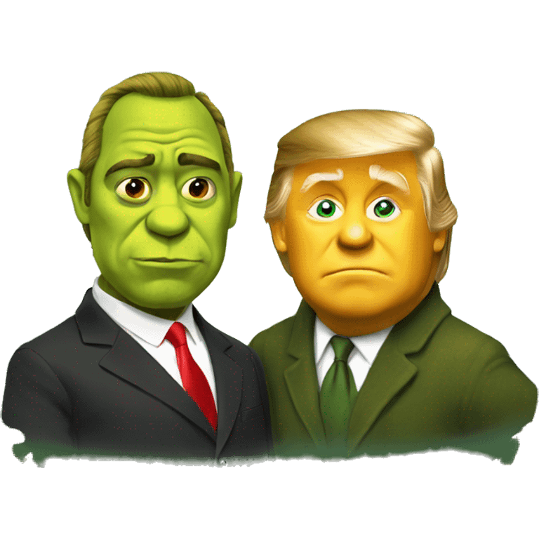 Trump with shrek emoji