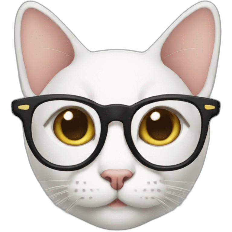 Cat with eyeglasses emoji