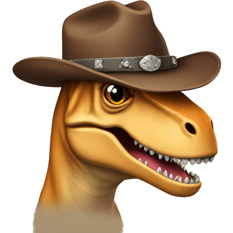 TRex in a cowboy hat emoji