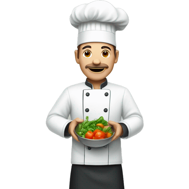 modern chef juggling vegetables emoji