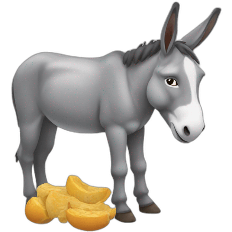 Donkey eating his feet emoji