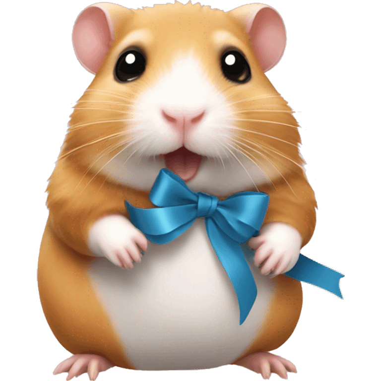 hamster with ribbon emoji