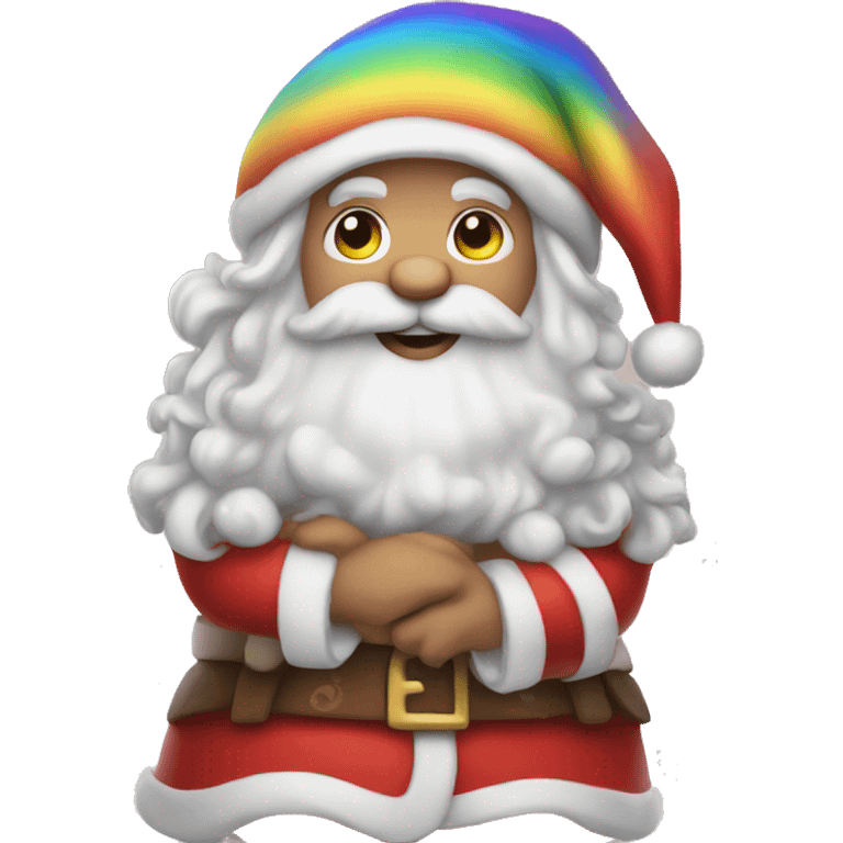 santa claus rainbow emoji