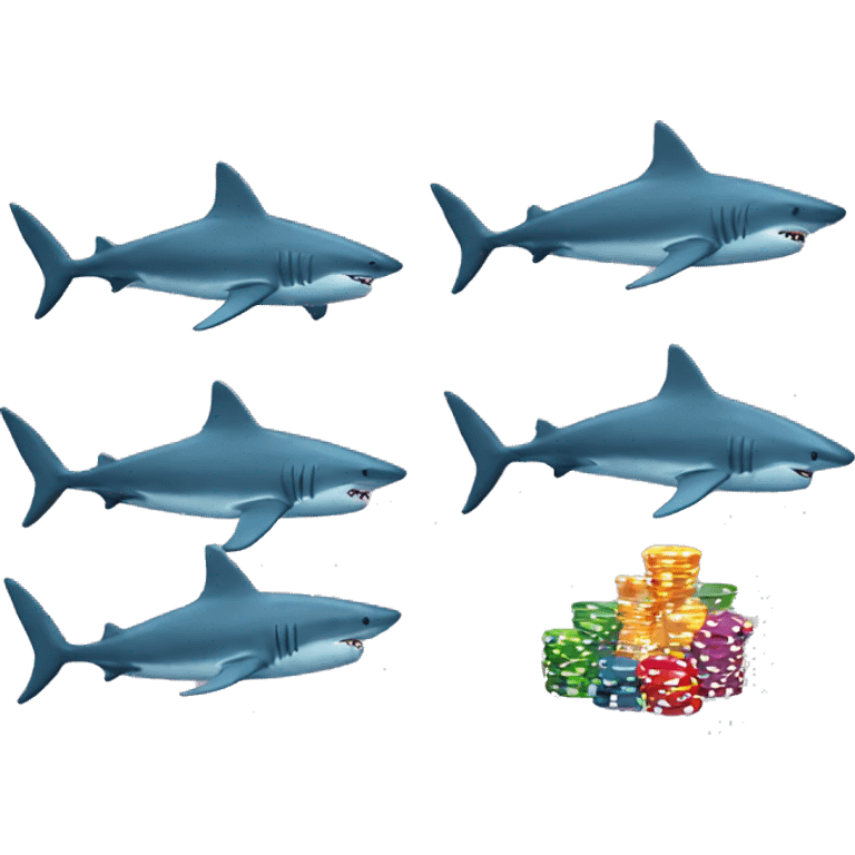 shark and casino emoji