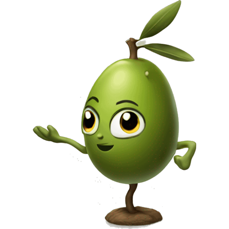 An olive with magic powers emoji