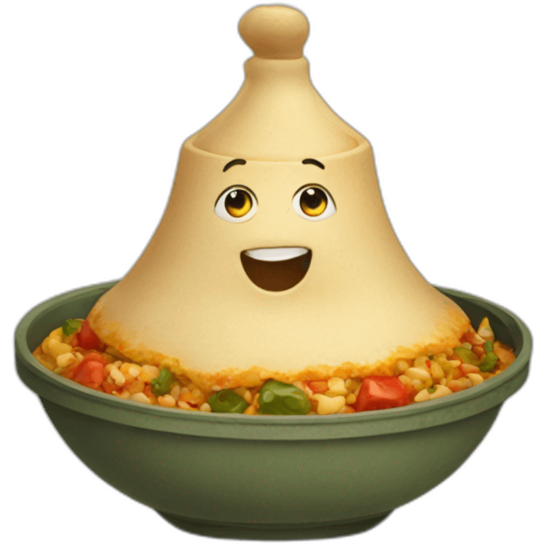 Extremely obese moroccan eating tajine emoji