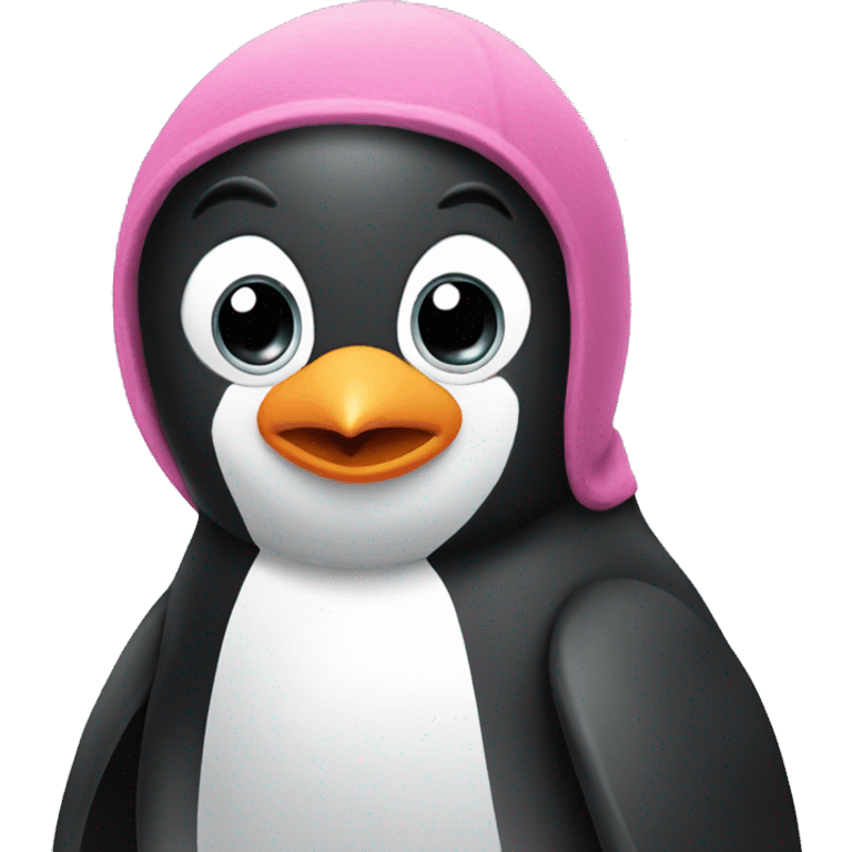 Pink pinguin emoji