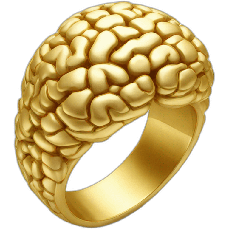 golden brain ring emoji