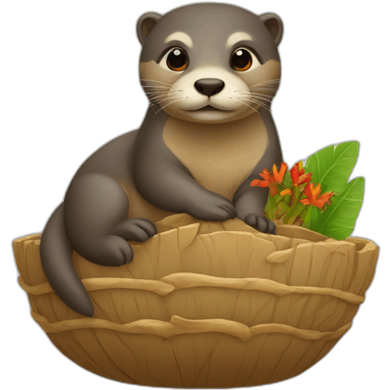 Loutre avec une kalash emoji