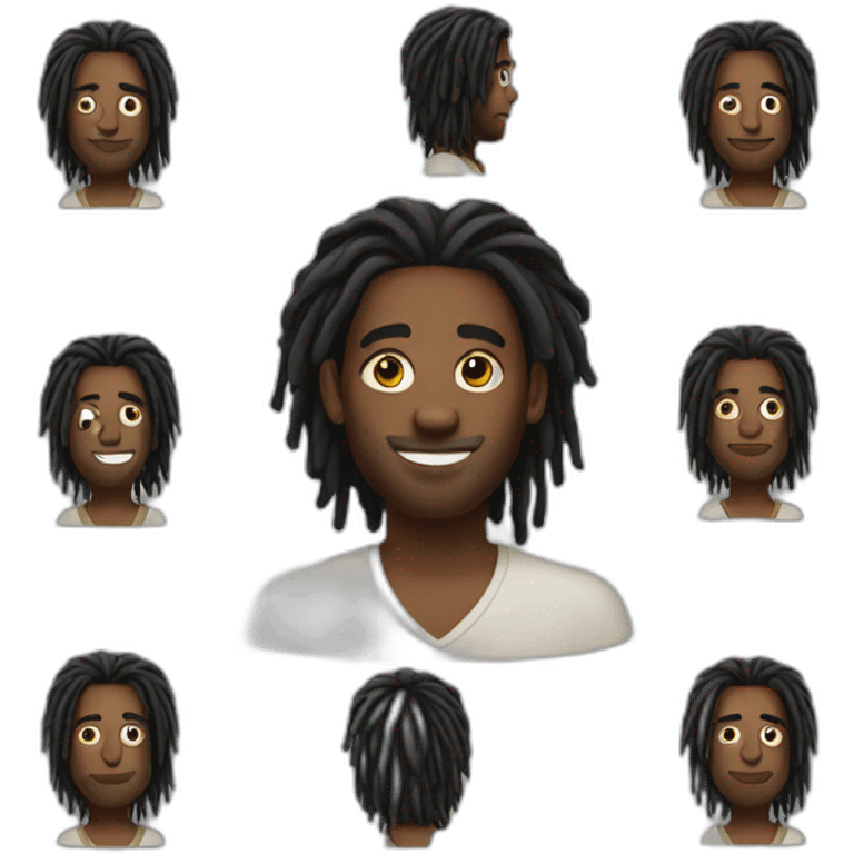 Black guy with dreadlocks emoji