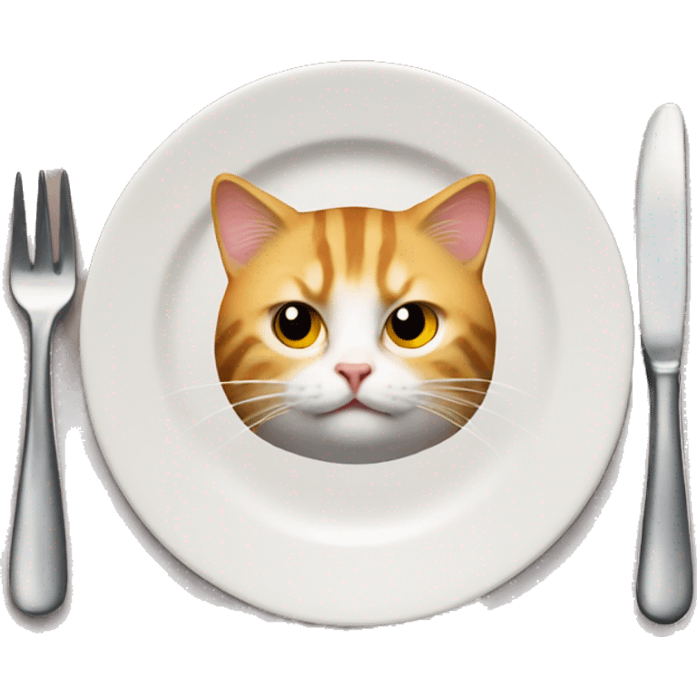 Donald trump with cat on plate emoji