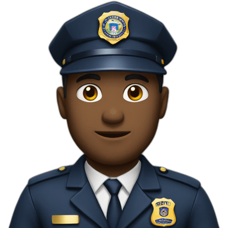 man in FBI uniform and FBI cap emoji