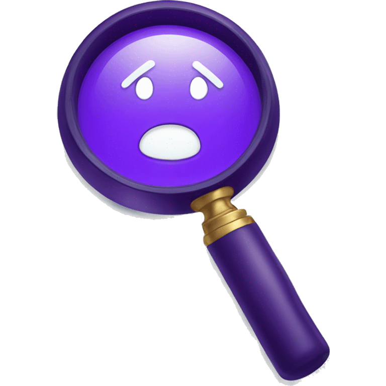 purple magnifying glass emoji