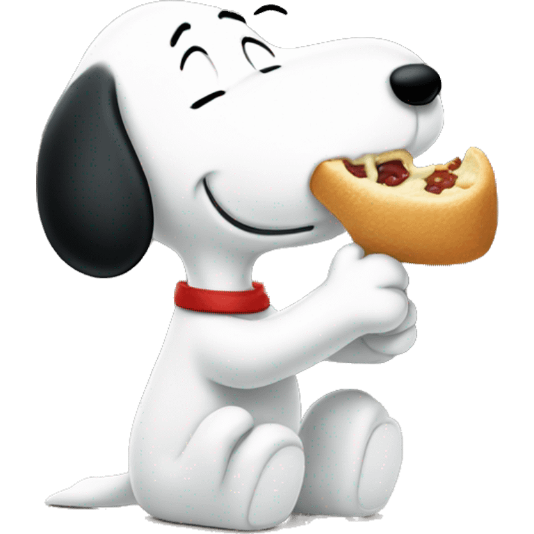 snoopy eating  emoji