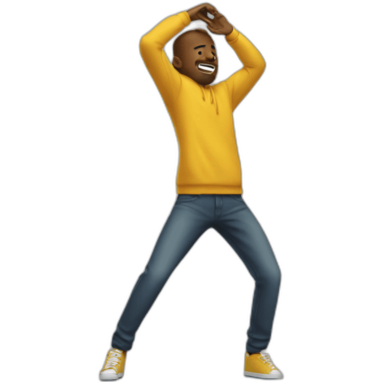 a man doing a dab emoji