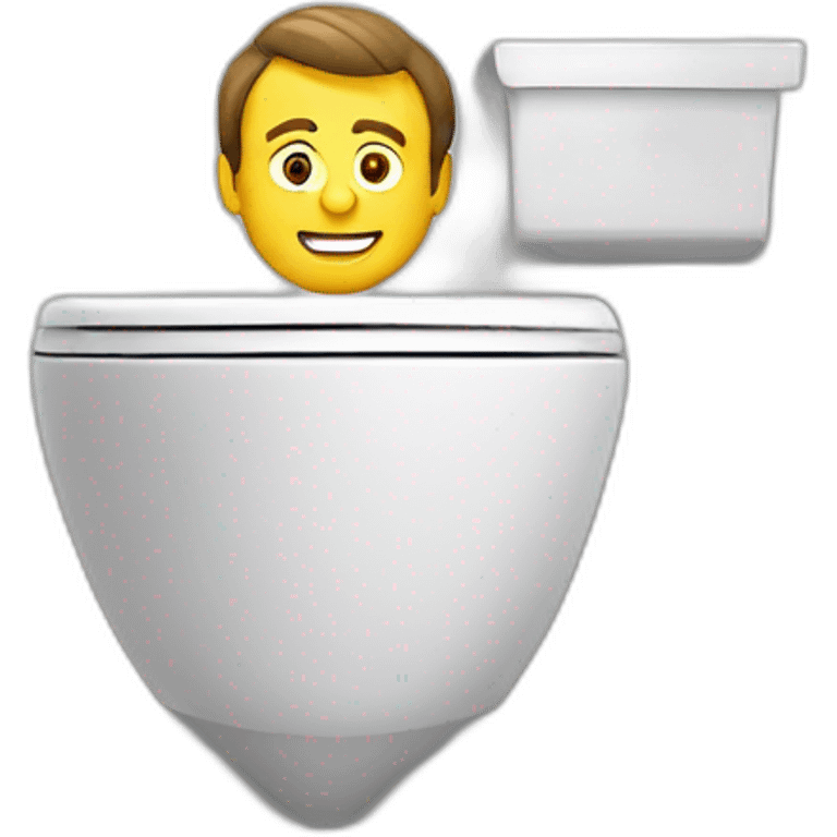 Macron sur les toilettes emoji