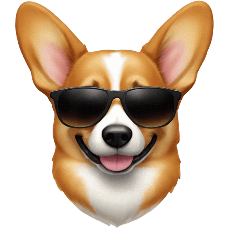 Corgi dog with sunglasses emoji